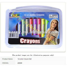 JUMBO CRAYONS 12 COLORS SET NON-TOXIC WASHABLE